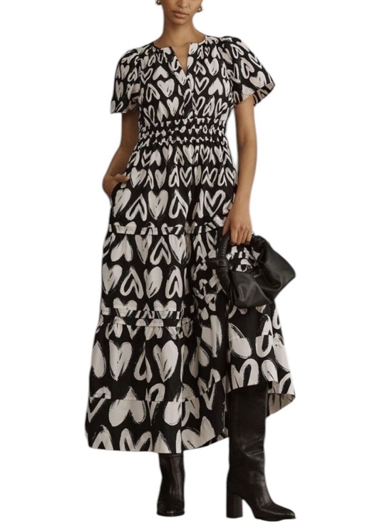 Anthropologie Dresses & Skirts - Anthropologie Somerset maxi dress in heart print size size S excellent condition